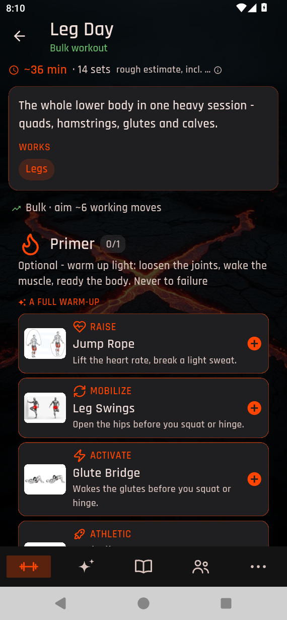 Gym Planner X screen